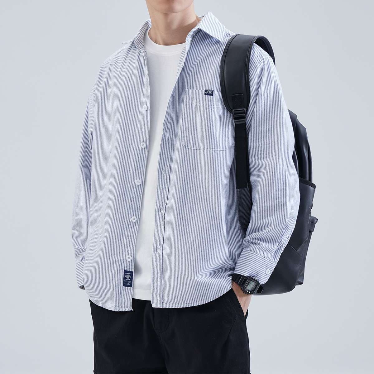 ストライプ シャツ メンズ ストライプ柄 カジュアルシャツ