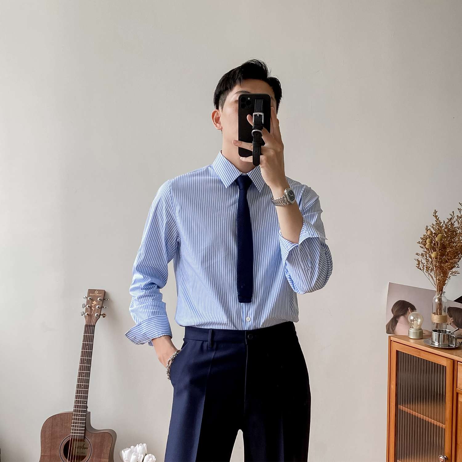 ストライプ シャツ すっきり着こなせるストライプ ドレスシャツ