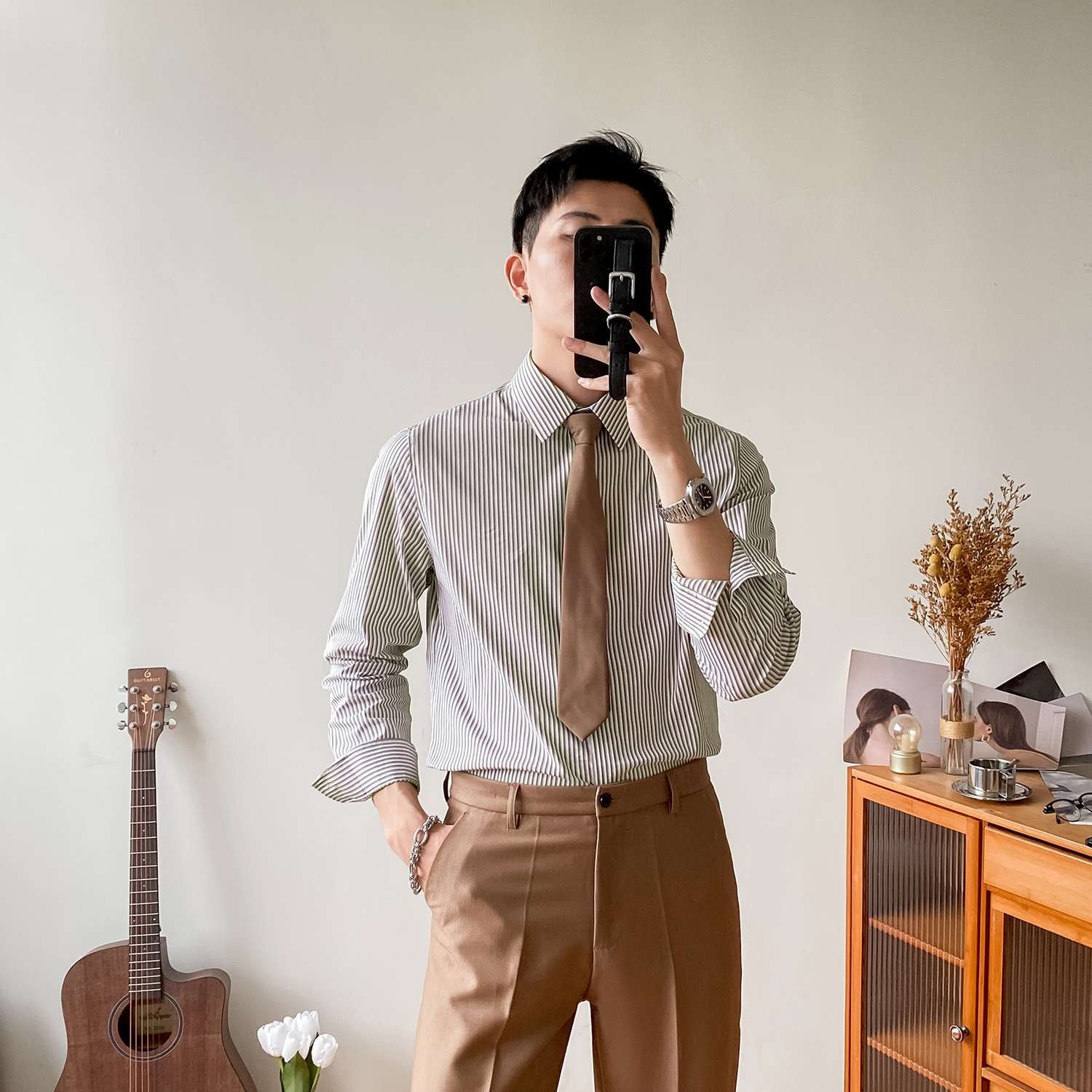 ストライプ シャツ すっきり着こなせるストライプ ドレスシャツ