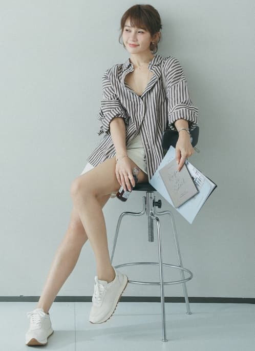 ストライプシャツ ゆったりシルエット縦縞シャツ