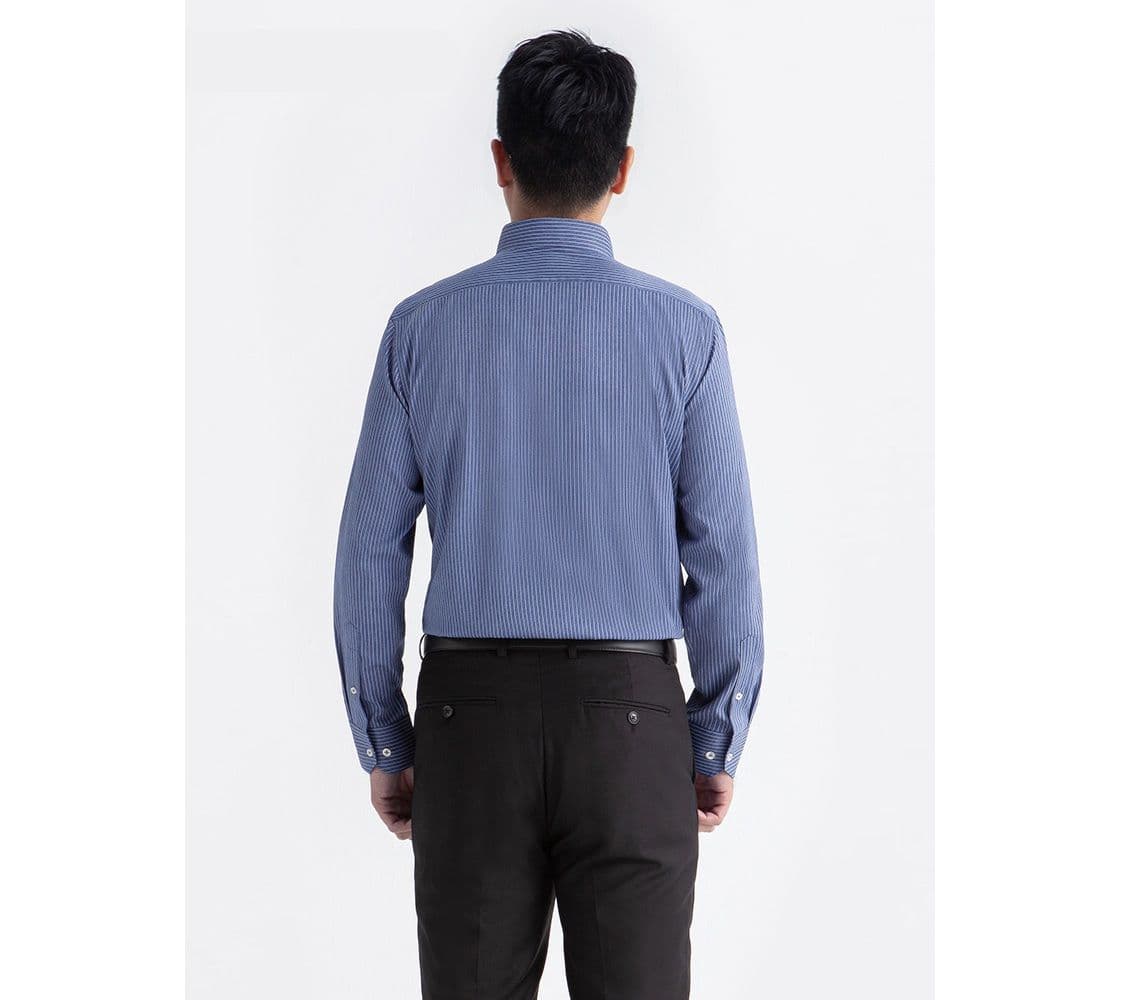 ストライプシャツ 柔らか着心地ストライプビジネスシャツ