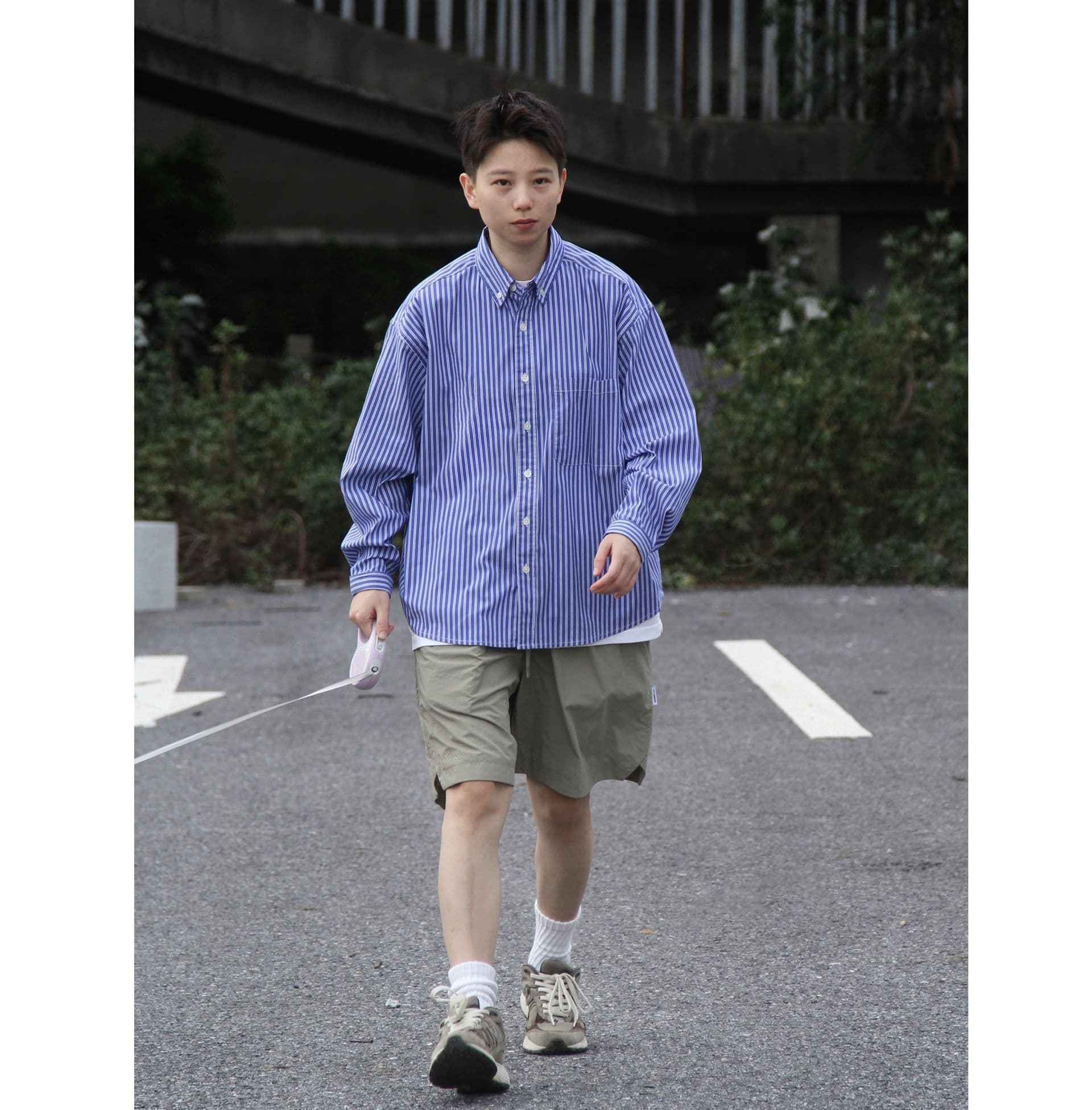 ストライプシャツ ゆったりシルエット ストライプ柄シャツ