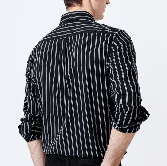 ストライプシャツ 縦縞柄ボタンダウンシャツ