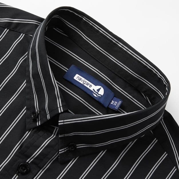 ストライプシャツ 縦縞柄ボタンダウンシャツ