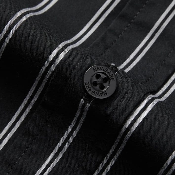 ストライプシャツ 縦縞柄ボタンダウンシャツ