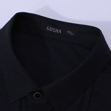 ストライプシャツ 立体縦ライン半袖シャツ