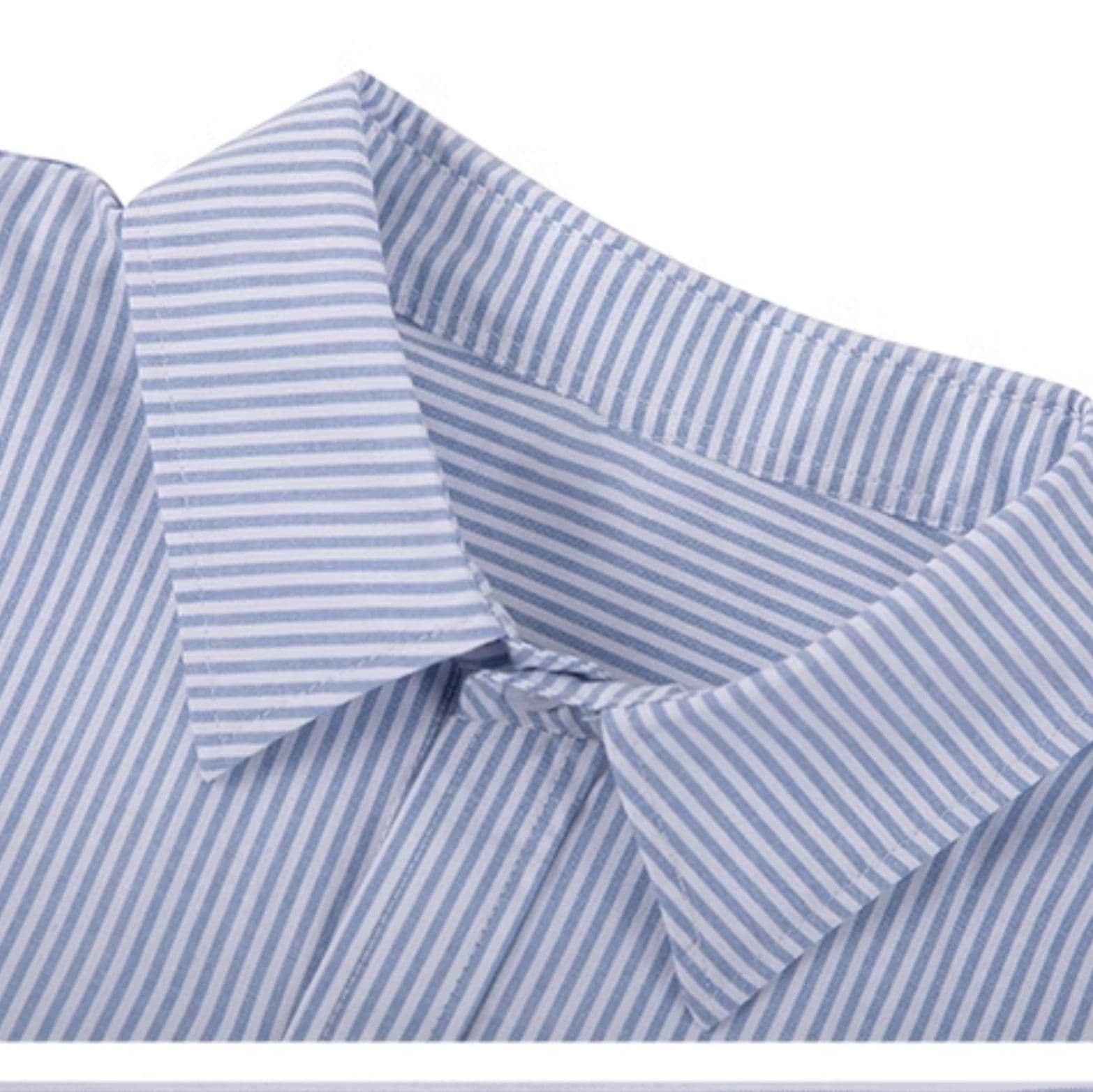 ストライプシャツ涼やかなリラックスシャツ