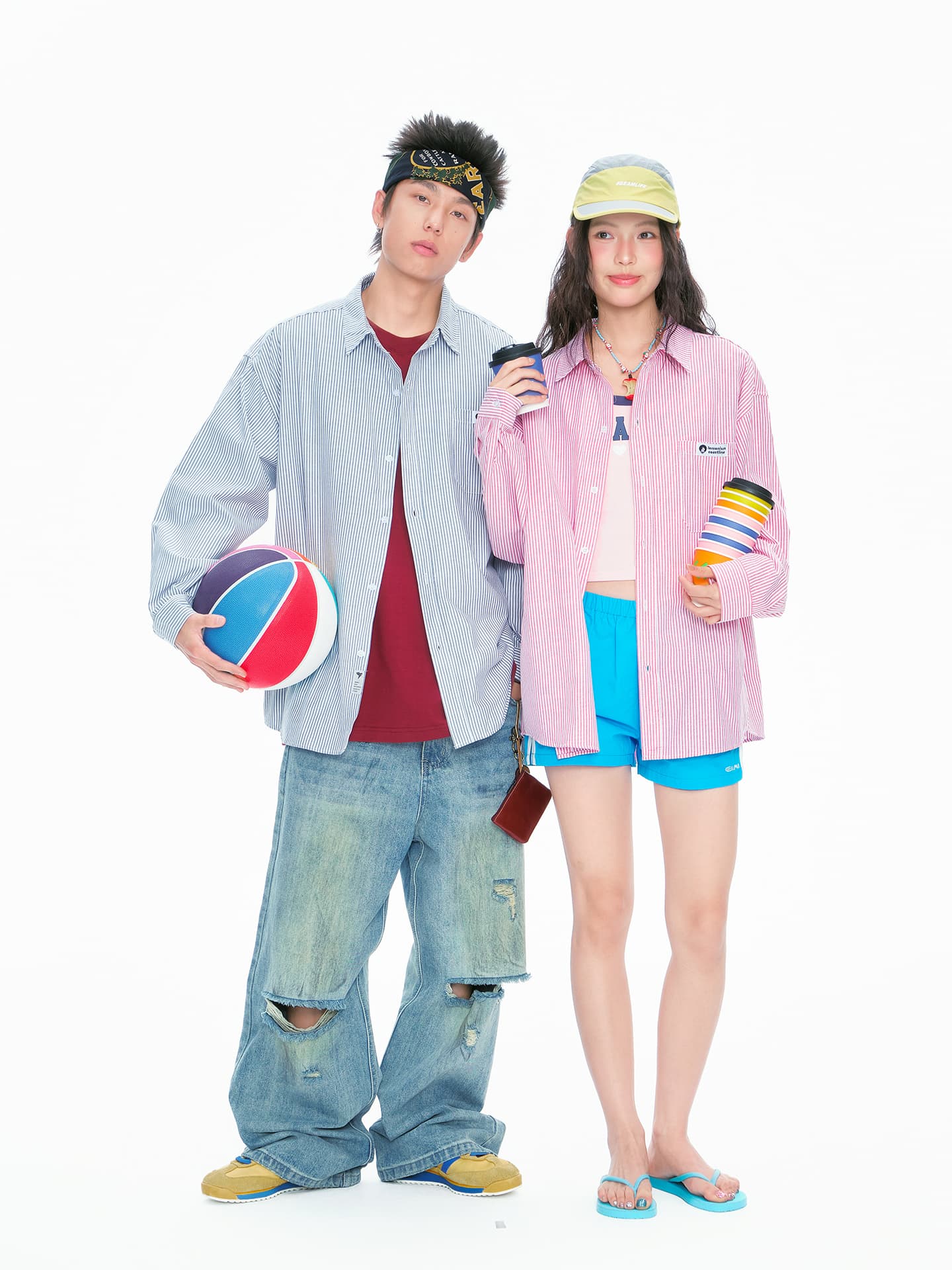 ストライプシャツ涼やかなリラックスシャツ