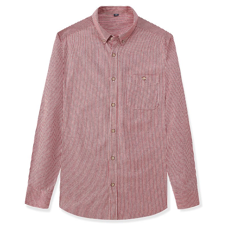 こだわり織り ストライプ シャツ