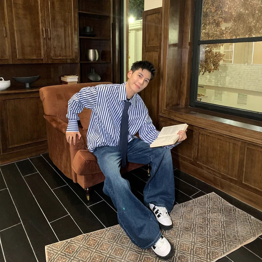 ストライプシャツ 上質縦縞ビジネスメンズシャツ