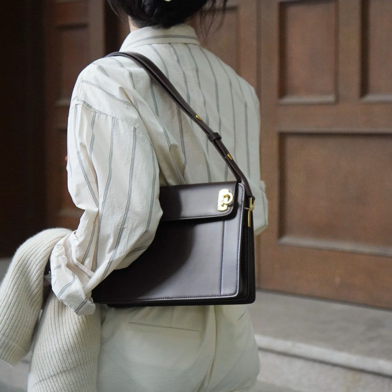 ストライプ シャツ 上品なストライプ柄 ゆとりシャツ