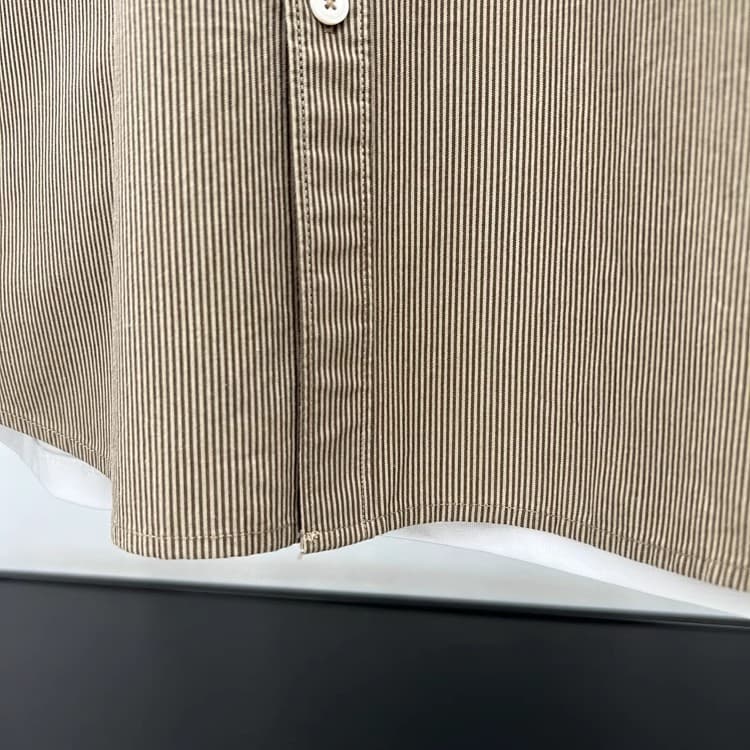 ストライプ シャツ 細ストライプ柄ボタンダウンシャツ