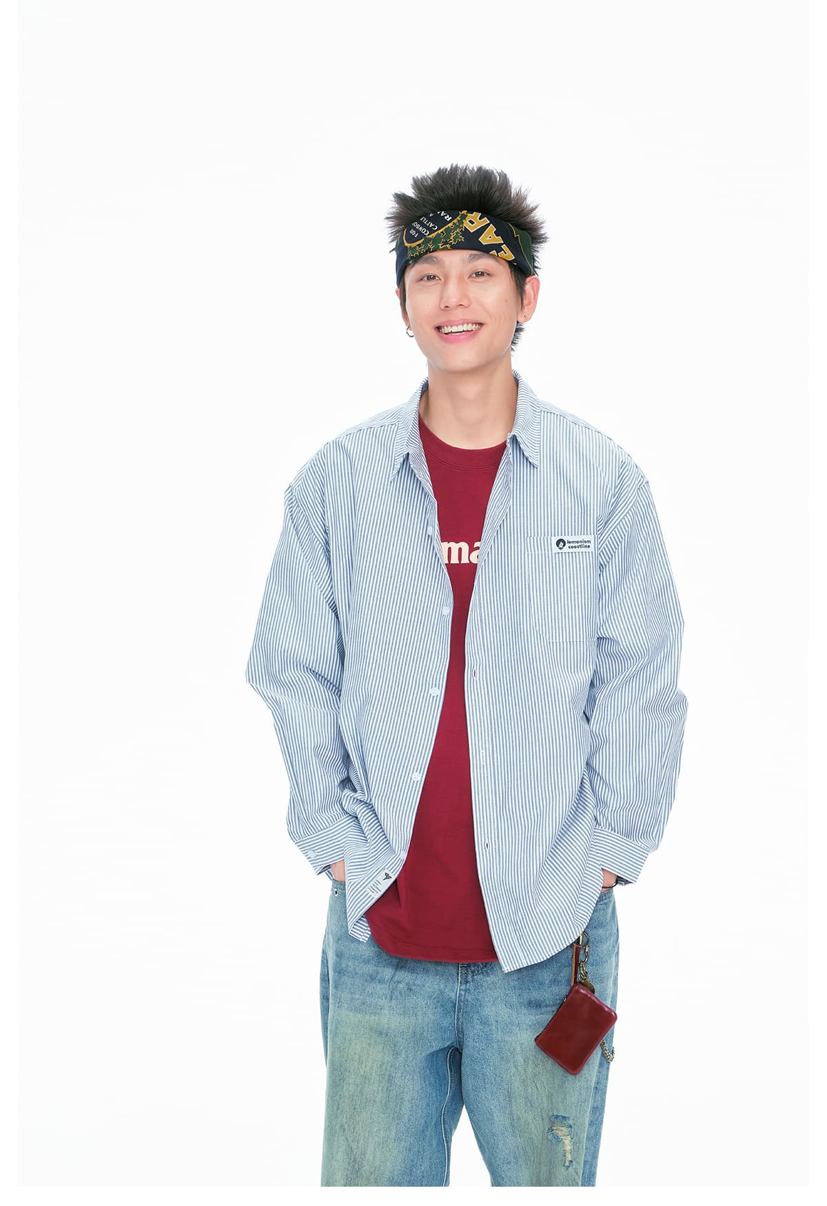 ストライプシャツ涼やかなリラックスシャツ