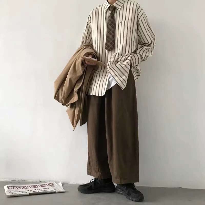 オーバーサイズ ストライプ シャツ