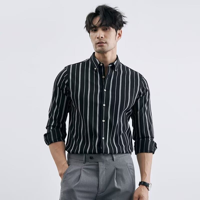 ストライプ シャツ メンズ ストライプ スタイリッシュシャツ