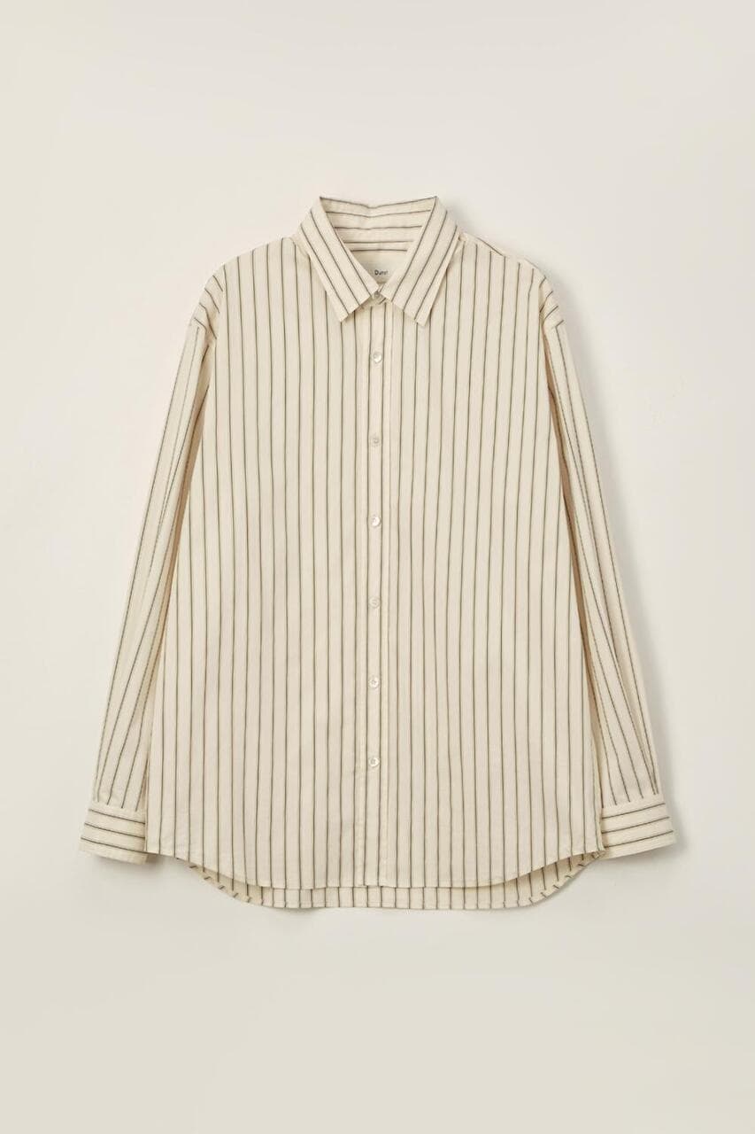 ゆったりシルエット ストライプ シャツ