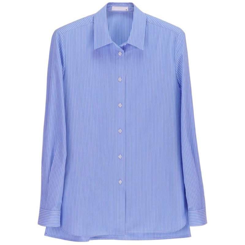 ストライプ シャツ ストライプ柄 オフィススタイル 長袖シャツ