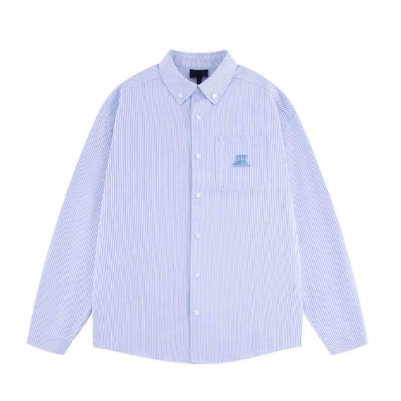 ストライプ シャツ ゆったりシルエット ストライプ柄 シャツ
