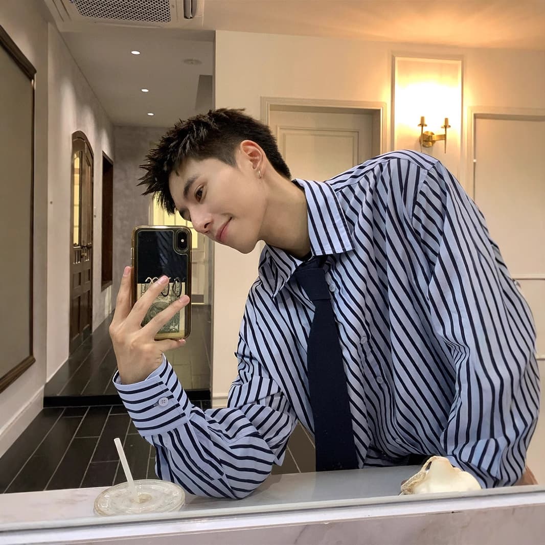 ストライプシャツ 上質縦縞ビジネスメンズシャツ