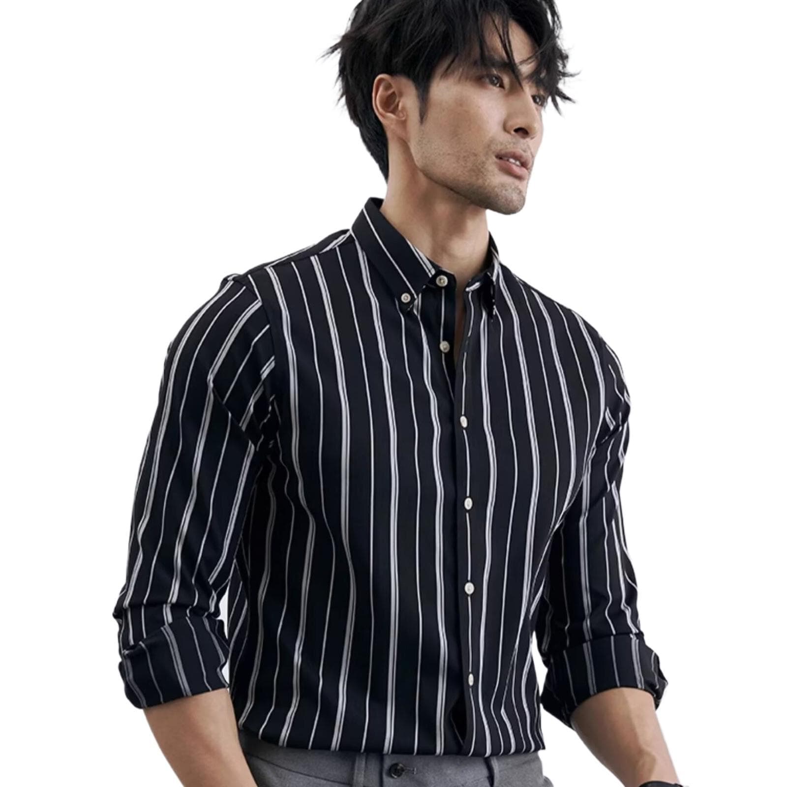 ストライプ シャツ メンズ ストライプ スタイリッシュシャツ