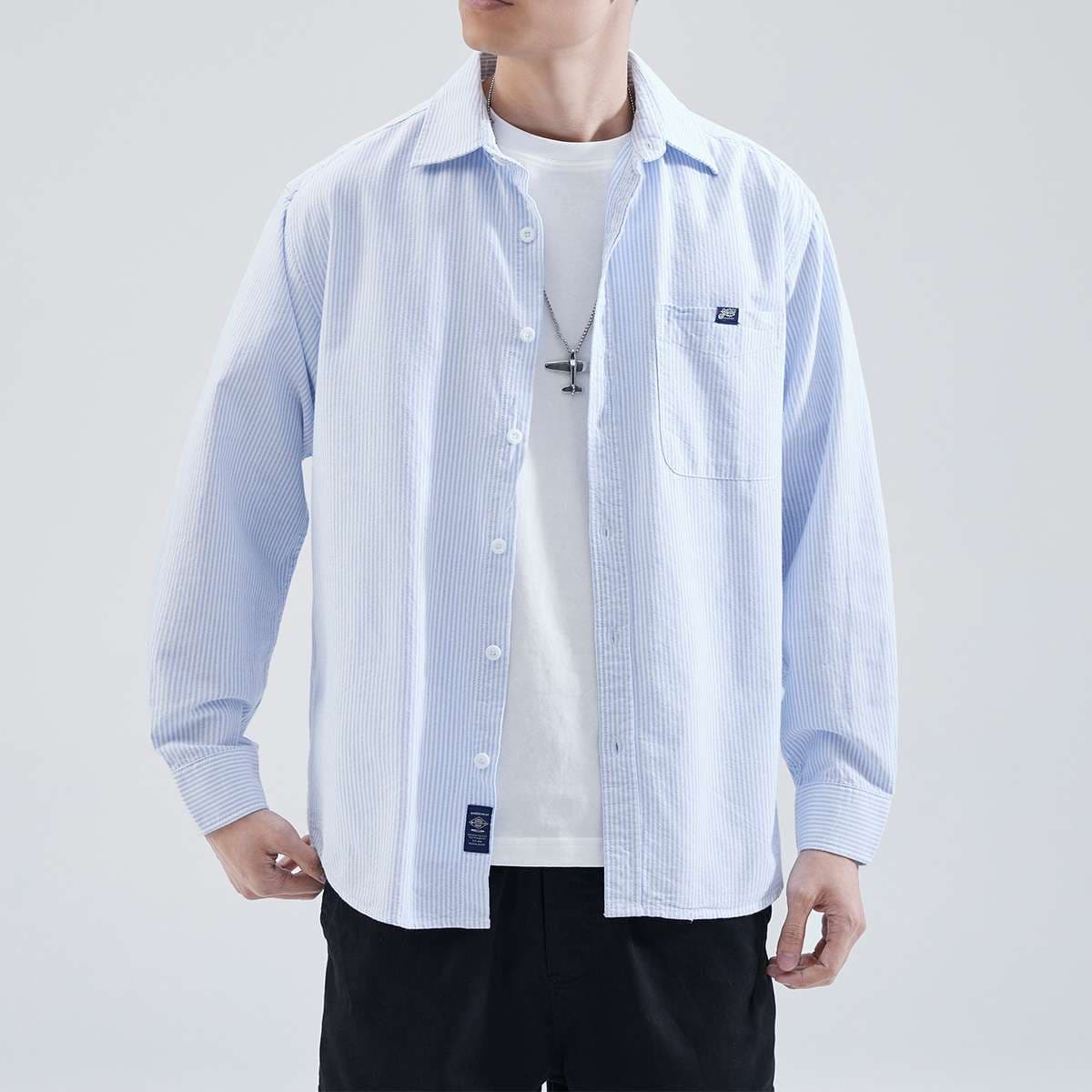 ストライプ シャツ メンズ ストライプ柄 カジュアルシャツ