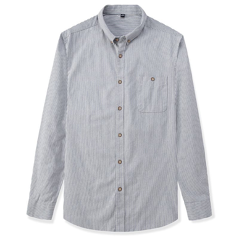 こだわり織り ストライプ シャツ