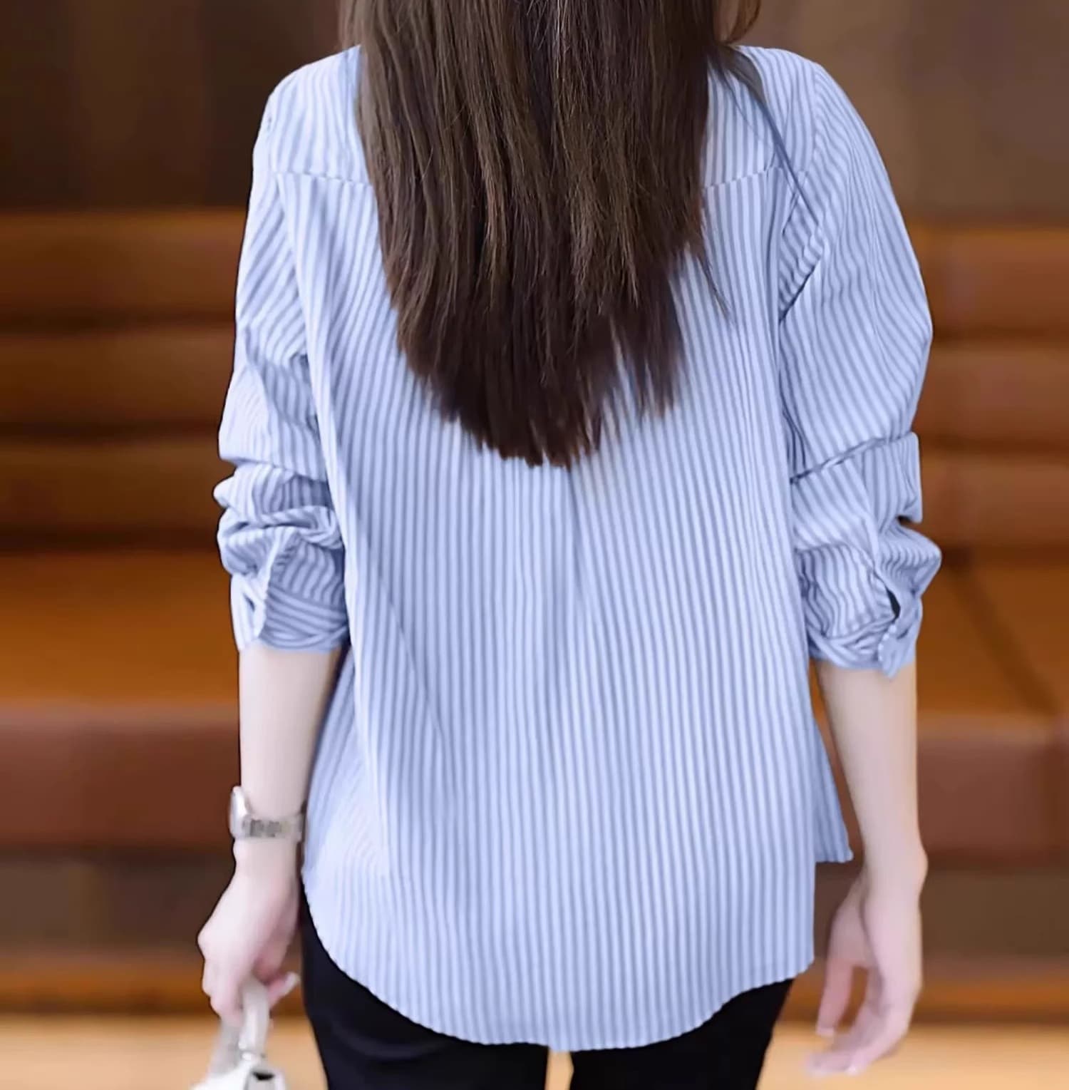 ストライプ シャツ きれいめシルエット ストライプシャツ