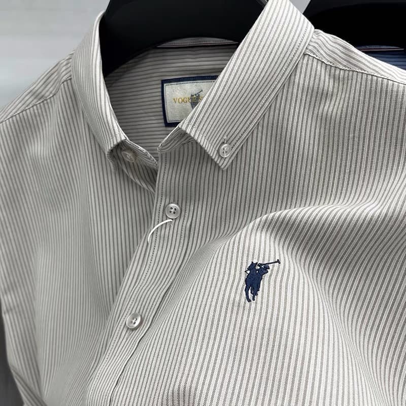 ストライプ シャツ しなやかストライプ 細身シャツ